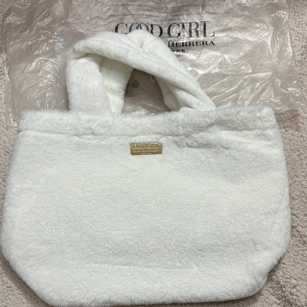 Carolina Herrera Plush Tote,New,Super Soft!